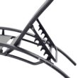 Clihome Patio Chair Set of 2 Metal Frame Stationary Chaise Lounge Chair(s) with Gray Textilene Sling Seat