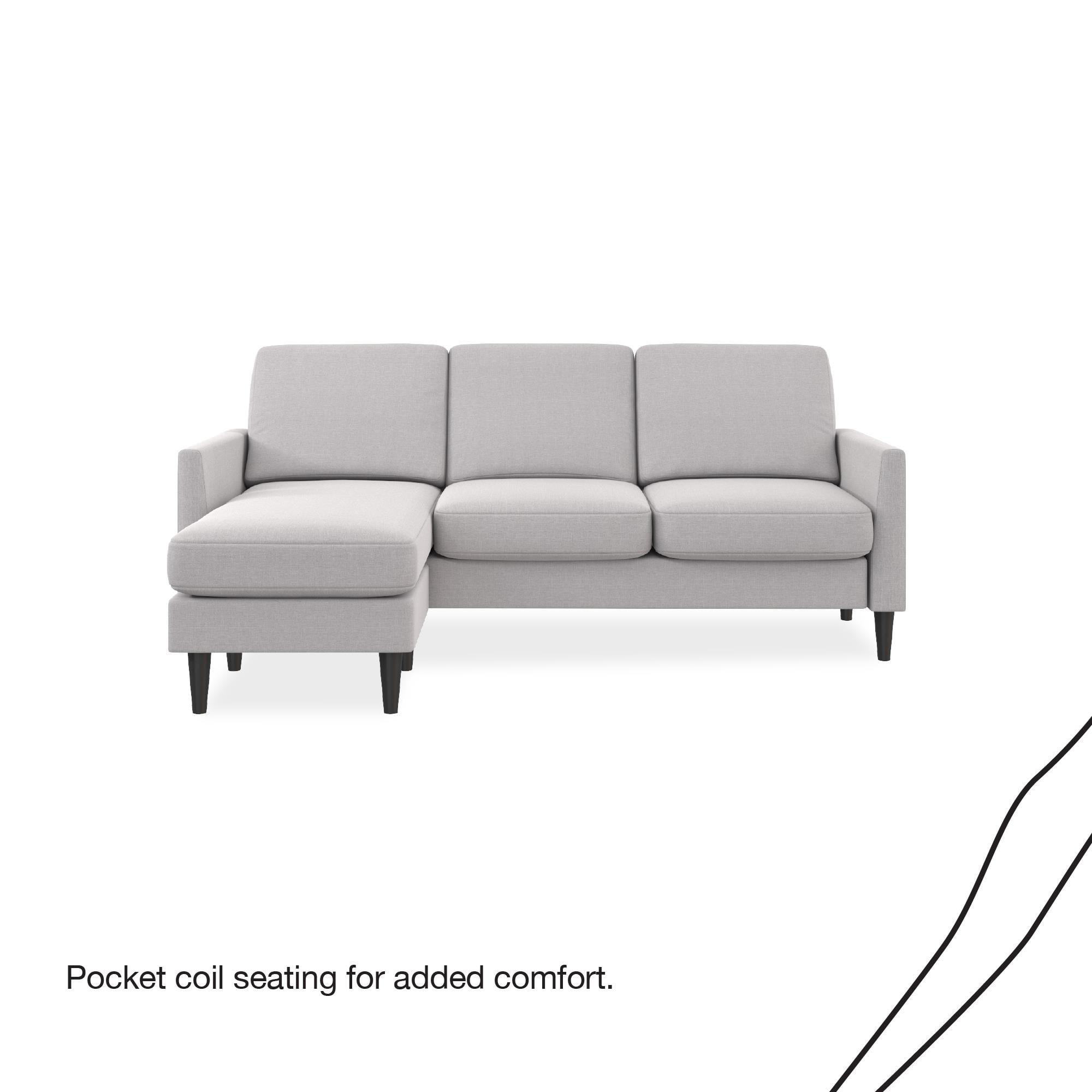 Mr. Kate Winston Reversible Sofa Sectional, Light Gray Linen Mr. Kate Winston Reversible Sofa Sectional, Light Gray Linen - Image 4