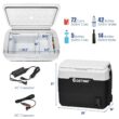 Costway 53 QT Portable Car Refrigerator Dual-Zone Car Cooler White