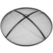 Yaheetech 36" Round Wood Bronze Finish Iron Fire Pit