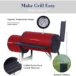 Inolait Outdoor BBQ Grill Charcoal Barbecue Pit Patio Backyard Meat Cooker Smoker