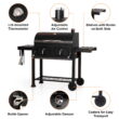 Sophia & William 34-inch BBQ Charcoal Grill Outdoor Portable Barbecue Grill