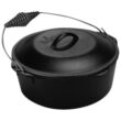 Lodge Cast Iron 9 Quart Seasoned Cast Iron Camp Dutch Oven With Bail Handle