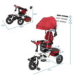 LALAHO Baby Trike, 5-in-1 Kids Stroller Tricycle, Red