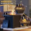 Devoko 28" Square 50000 BTU Propane Fire Pit Table