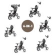 Costway 6-In-1 Kids Baby Stroller Tricycle Detachable Learning Toy Bike w/ Canopy Gray