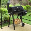 Sophia & William Portable BBQ Charcoal Grill with Offset Smoker, Black Sophia & William Portable BBQ Charcoal Grill with Offset Smoker, Black