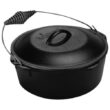 Lodge Cast Iron 9 Quart Seasoned Cast Iron Camp Dutch Oven With Bail Handle