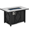 Topeakmart 43in Propane Firepit Table with Water-resistant Cover, 50,000 BTU, Black