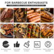 Costway Electric BBQ Grill 1350W Non-stick 4 Temperature Setting Outdoor Garden Camping