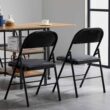 UBesGoo 6 Pack Folding Chairs Cushioned Padded Seat Wedding Chairs with Metal Frame Home Office Party Use Black