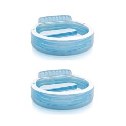 Intex 7.33ft x 30in Swim Center Inflatable Pool with Built In Bench (2 Pack)