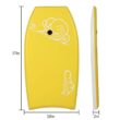 QHTT 41in 25kg Surfboard XPE Bodyboard with Leash for Kid Youth Water Sports Yellow
