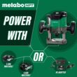 Metabo HPT MultiVolt 1/4-in and 1/2-in 2-HP Variable Speed Brushless Plunge Cordless Router Soft Case (Battery & Charger Included)