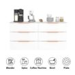 FUFU&GAGA 6-Drawer Storage Chest 62.9-in W x 31.1-in H Particleboard White Freestanding Utility Storage Cabinet
