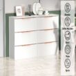 FUFU&GAGA 6-Drawer Storage Chest 62.9-in W x 31.1-in H Particleboard White Freestanding Utility Storage Cabinet