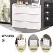 FUFU&GAGA 6-Drawer Storage Chest 62.9-in W x 31.1-in H Particleboard White Freestanding Utility Storage Cabinet