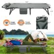 Docred 4-Fold Sleeping Cots for Adults, Folding Chaise Lounge Chairs Outdoor, Portable Folding Bed Cot Lounge Chair