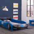 Delta Children Turbo Race Car Twin Bed, Blue