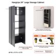 Prepac HangUps 24-in W x 72-in H Wood Composite White Wall-mount Utility Storage Cabinet