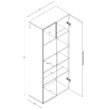 Prepac HangUps 30-in W x 72-in H Wood Composite White Wall-mount Utility Storage Cabinet Prepac HangUps 30-in W x 72-in H Wood Composite White Wall-mount Utility Storage Cabinet