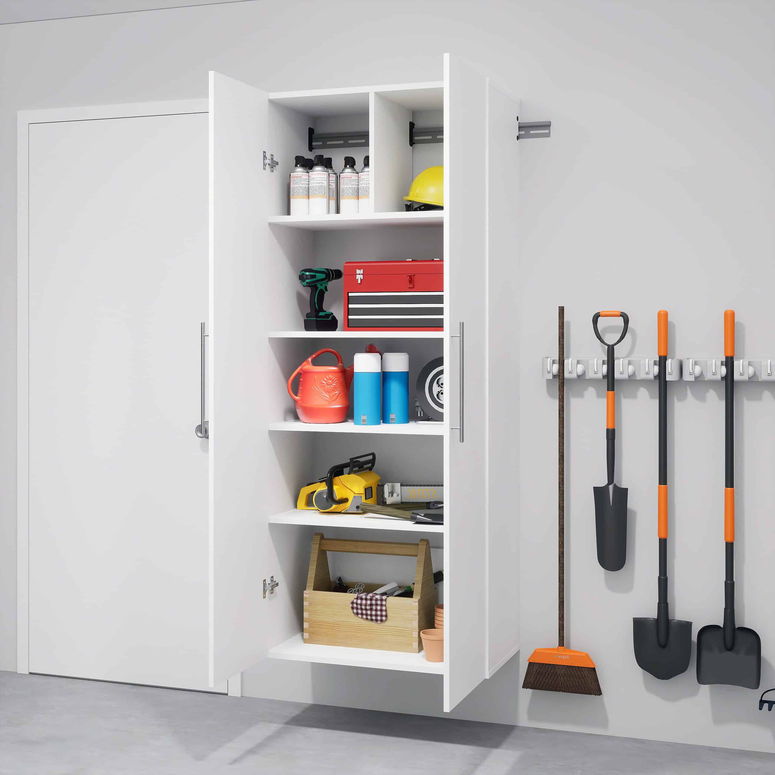 Prepac HangUps 30-in W x 72-in H Wood Composite White Wall-mount Utility Storage Cabinet Prepac HangUps 30-in W x 72-in H Wood Composite White Wall-mount Utility Storage Cabinet - Image 12