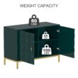 Clihome 2-Door Storage Cabinets 39.75-in W x 26.25-in H Wood Composite Green Freestanding Utility Storage Cabinet