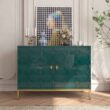 Clihome 2-Door Storage Cabinets 39.75-in W x 26.25-in H Wood Composite Green Freestanding Utility Storage Cabinet
