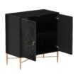 Clihome 2-Door Storage Cabinets 29.63-in W x 31.63-in H Wood Composite Black Freestanding Utility Storage Cabinet