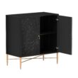 Clihome 2-Door Storage Cabinets 29.63-in W x 31.63-in H Wood Composite Black Freestanding Utility Storage Cabinet