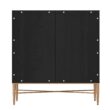 Clihome 2-Door Storage Cabinets 29.63-in W x 31.63-in H Wood Composite Black Freestanding Utility Storage Cabinet