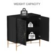 Clihome 2-Door Storage Cabinets 29.63-in W x 31.63-in H Wood Composite Black Freestanding Utility Storage Cabinet