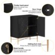 Clihome 2-Door Storage Cabinets 29.63-in W x 31.63-in H Wood Composite Black Freestanding Utility Storage Cabinet