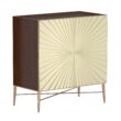 Clihome 2-Door Storage Cabinets 29.5-in W x 32-in H Wood Composite Gold Freestanding Utility Storage Cabinet