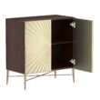 Clihome 2-Door Storage Cabinets 29.5-in W x 32-in H Wood Composite Gold Freestanding Utility Storage Cabinet