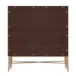 Clihome 2-Door Storage Cabinets 29.5-in W x 32-in H Wood Composite Gold Freestanding Utility Storage Cabinet