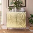 Clihome 2-Door Storage Cabinets 29.5-in W x 32-in H Wood Composite Gold Freestanding Utility Storage Cabinet