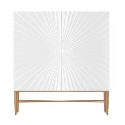Clihome 2-Door Storage Cabinets 29.5-in W x 32-in H Wood Composite White Freestanding Utility Storage Cabinet