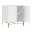 Clihome 2-Door Storage Cabinets 29.5-in W x 32-in H Wood Composite White Freestanding Utility Storage Cabinet