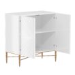 Clihome 2-Door Storage Cabinets 29.5-in W x 32-in H Wood Composite White Freestanding Utility Storage Cabinet