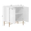 Clihome 2-Door Storage Cabinets 29.5-in W x 32-in H Wood Composite White Freestanding Utility Storage Cabinet