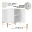 Clihome 2-Door Storage Cabinets 29.5-in W x 32-in H Wood Composite White Freestanding Utility Storage Cabinet
