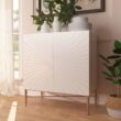 Clihome 2-Door Storage Cabinets 29.5-in W x 32-in H Wood Composite White Freestanding Utility Storage Cabinet