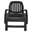 Clihome Patio Lounge Chair Black Pp Plastic Frame Stationary Chaise Lounge Chair(s) with Solid Seat