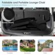 Clihome Patio Lounge Chair Black Pp Plastic Frame Stationary Chaise Lounge Chair(s) with Solid Seat