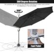 Clihome 11 Ft Patio Cantilever Umbrella Outdoor Offset Umbrella with 360 degree Rotation and Tilt System Without Weight Base