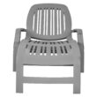 Clihome Patio Lounge Chair Gray Pp Plastic Frame Stationary Chaise Lounge Chair(s) with Solid Seat