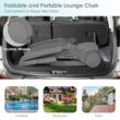 Clihome Patio Lounge Chair Gray Pp Plastic Frame Stationary Chaise Lounge Chair(s) with Solid Seat