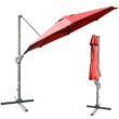 Clihome 11 Ft Patio Cantilever Umbrella Outdoor Offset Umbrella with 360 degree Rotation and Tilt System Without Weight Base