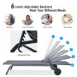 Clihome Patio Lounge Chair Aluminum Metal Frame Stationary Chaise Lounge Chair(s) with Gray Premium Fabric Sling Seat